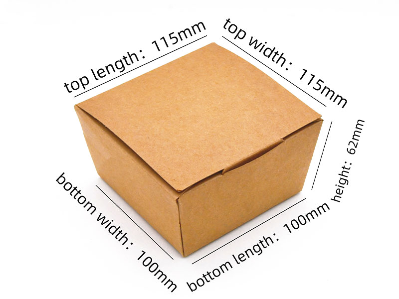 100#L Foldable General Clamshell Food Paper Box