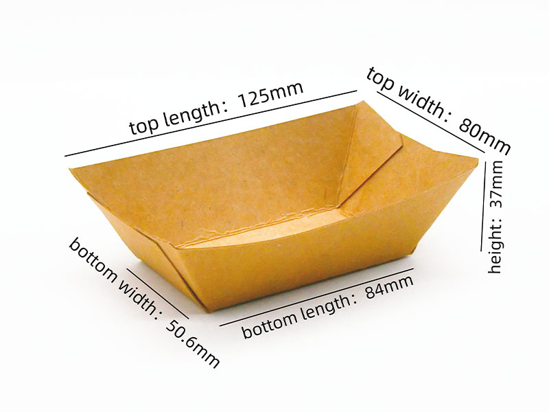 2# Foldable design Boat Shape Paper Tray
