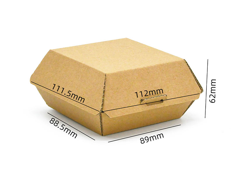 HB 89 Eco-friendly takeaway boxes corrugated Burger Box
